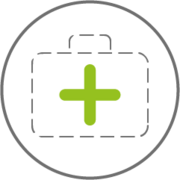Icon mit Erste-Hilfe-Koffer